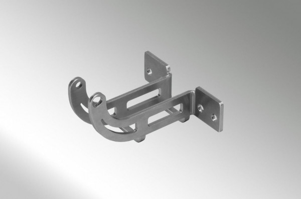 Mounting kit type K-K50-AKI for chain actuator EA-K-50 / XXXX, wing bracket for mounting on inward-opening sash, in stainless steel